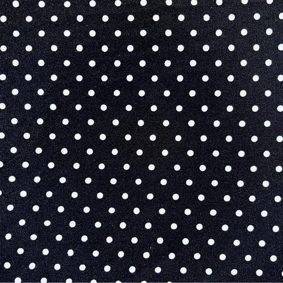 Talbots Woman dress, black with small off-white polka dot print, loose and flowy - Picture 9 of 11